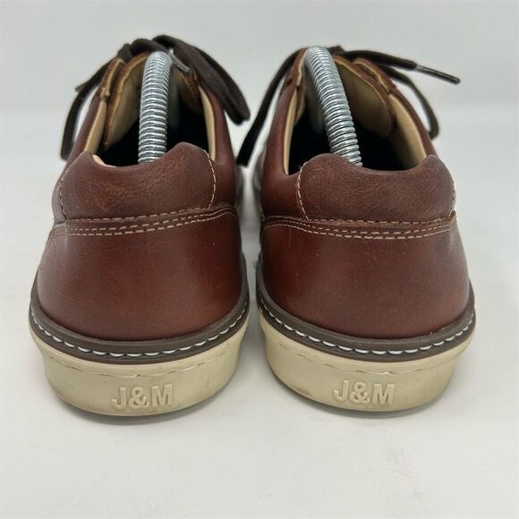 Johnston & Murphy Men's Chestnut Brown Leather Sneakers Size 9.5 Casual Lace-Up - Picture 7 of 12